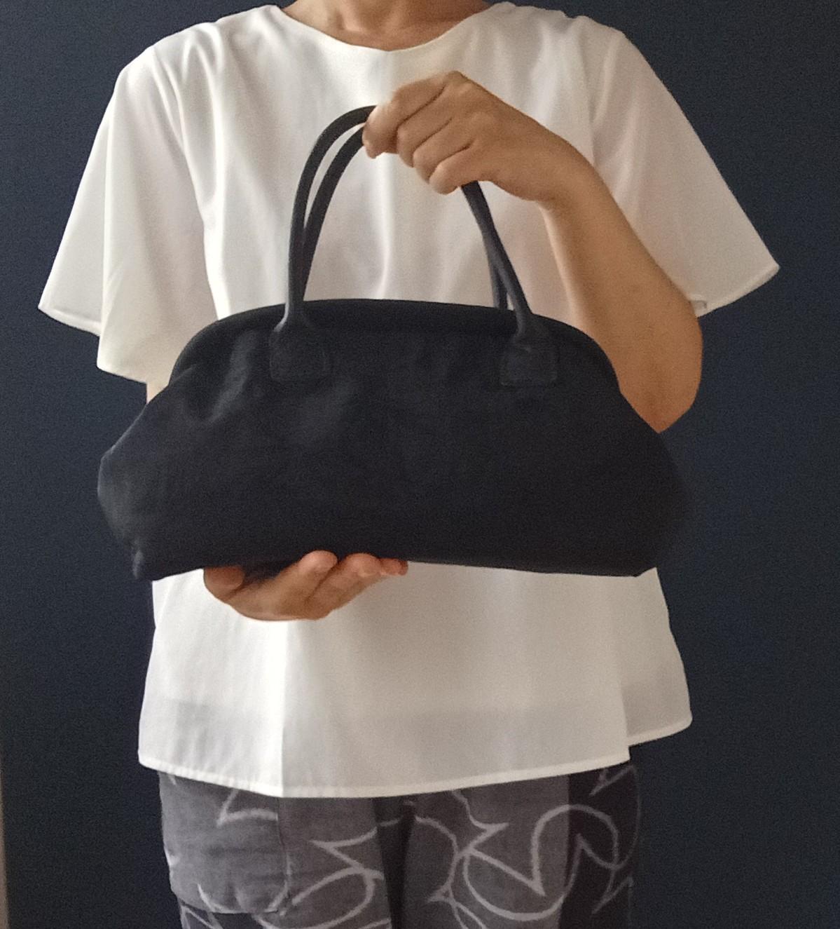 シルクの黒羽織リメイクハンドバッグ | 11枚目