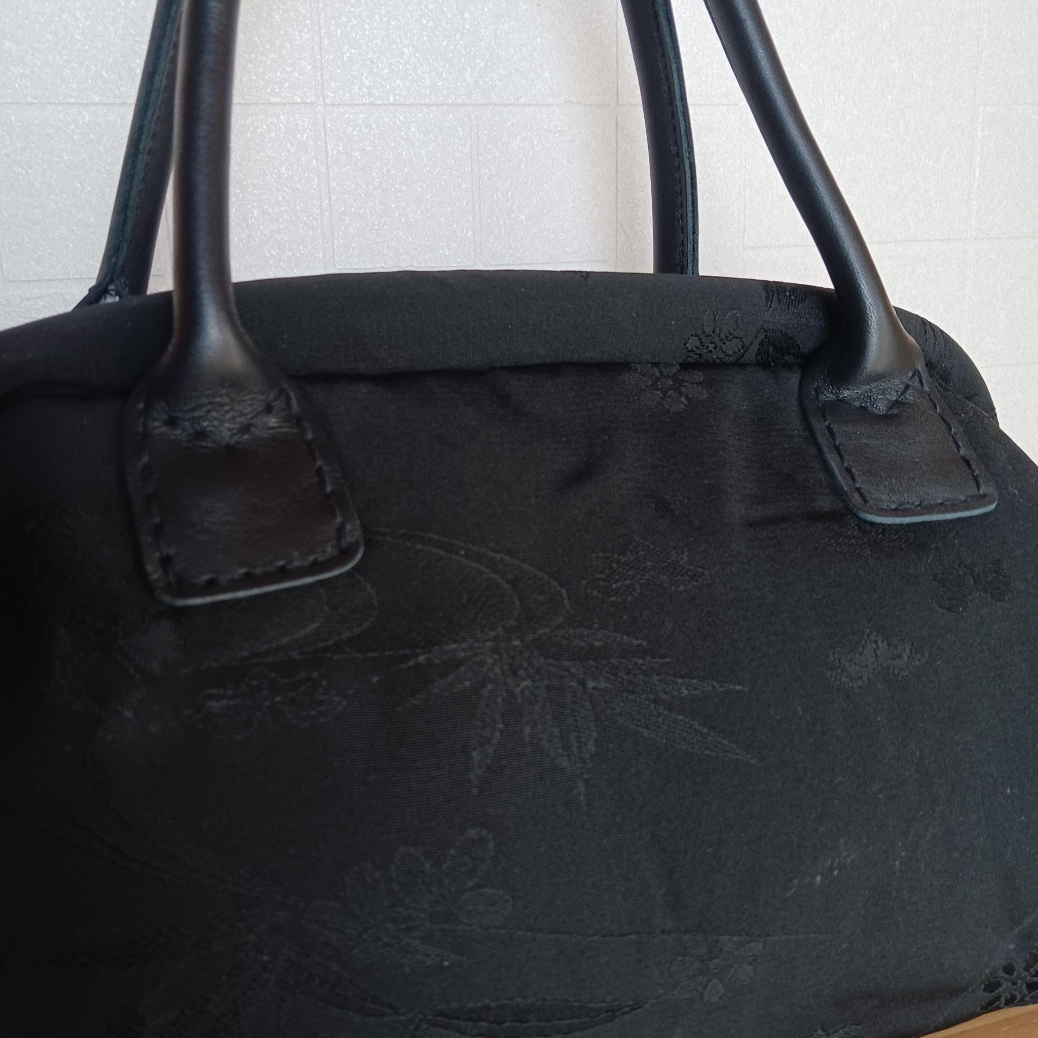 シルクの黒羽織リメイクハンドバッグ | 2枚目