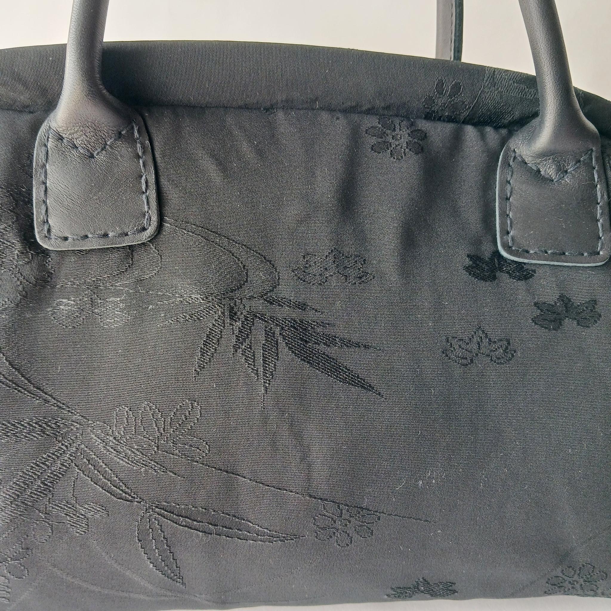 シルクの黒羽織リメイクハンドバッグ | 9枚目